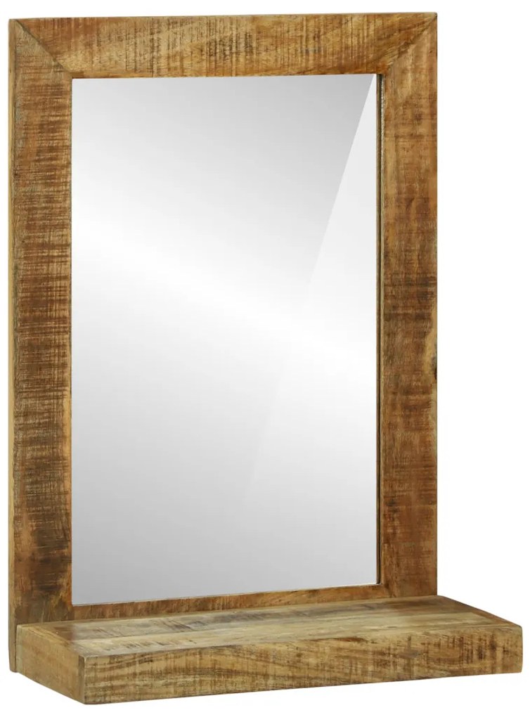 Fürdőszobai tükör 50x22x70 cm Tömör durva mangófából