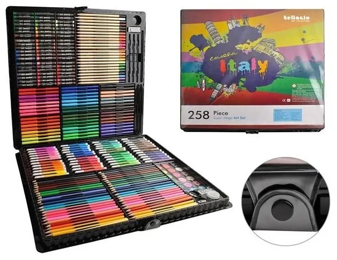 Művészi rajz- és festőkészlet gyerekeknek 258 db
