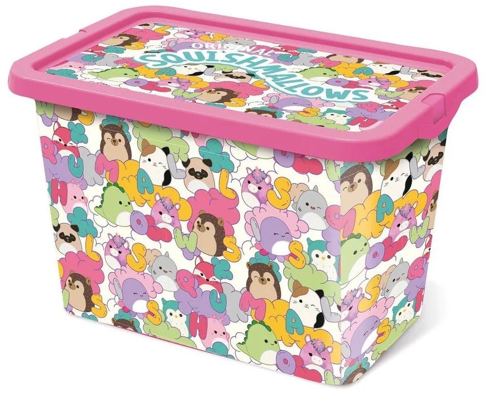 Műanyag gyerek tárolódoboz 29x19x18 cm Stor – SQUISHMALLOWS
