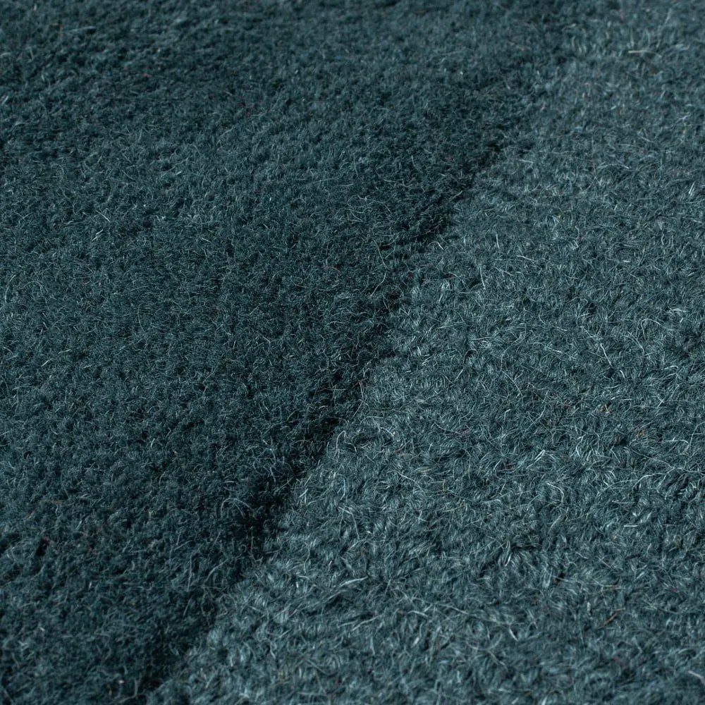 Kékeszöld kézi szövésű gyapjú kerek szőnyeg ø 160 cm Shard Teal – Flair Rugs