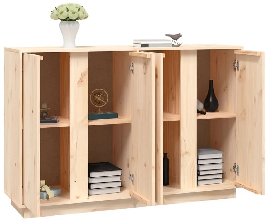 tömör fenyőfa tálalószekrény 120x35x80 cm