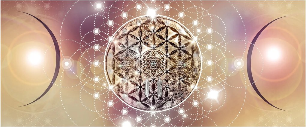 Kép - Mandala elemekkel (120x50 cm)