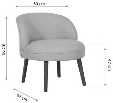 Gyerekfotel KUNI krémszínű