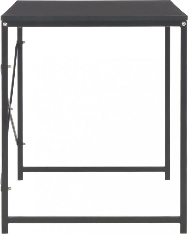 Fekete számítógépasztal 120 x 60 x 70 cm