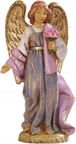 Angyal virágokkal, 12cm magas figurákhoz Eredeti Fontanini Figura