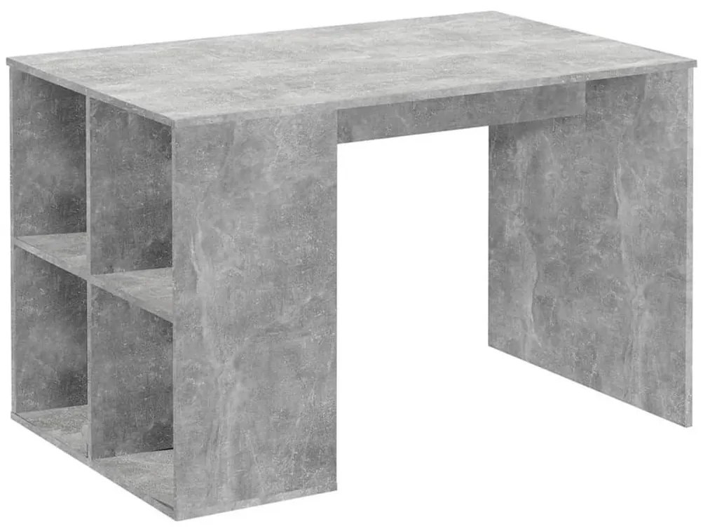 FMD betonszürke íróasztal oldalsó polcokkal 117 x 73 x 75 cm