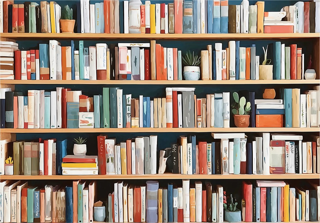 Fotótapéta Könyvtár Hálószoba Nappali Tapéta Flizelina 250x175