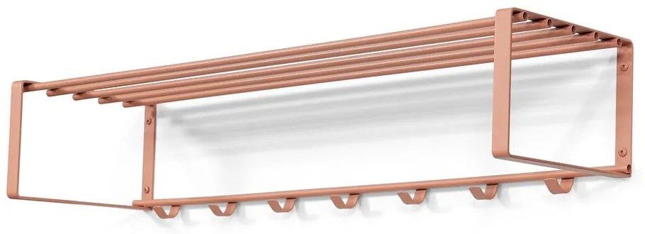 Lazacszínű fém fali fogas polccal 100 cm Rex – Spinder Design