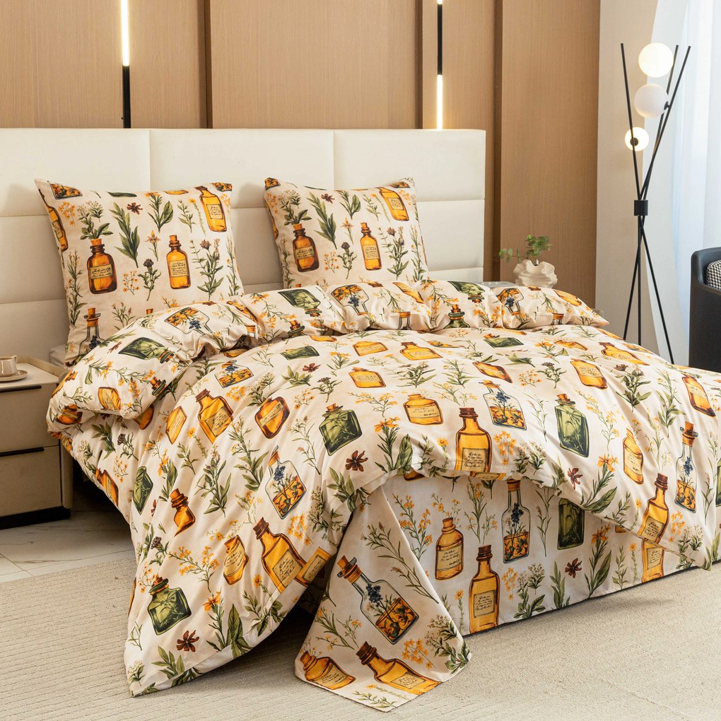 Mikroszálas ágyneműhuzat APOTHECARY krém színű Ágyneműhuzat mérete: 70 x 90 cm | 140 x 220 cm