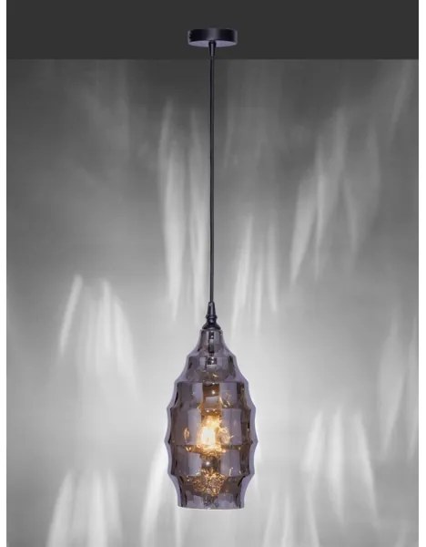 Paul Neuhaus 8267-25 - Csillár zsinóron SCARLETT 1xE27/60W/230V átm. 19 cm fekete