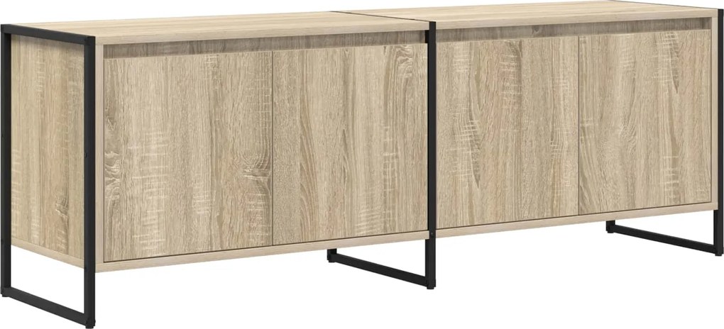 vidaXL TV szekrény Sonoma 140 x 36 x 49.5 cm Faanyag