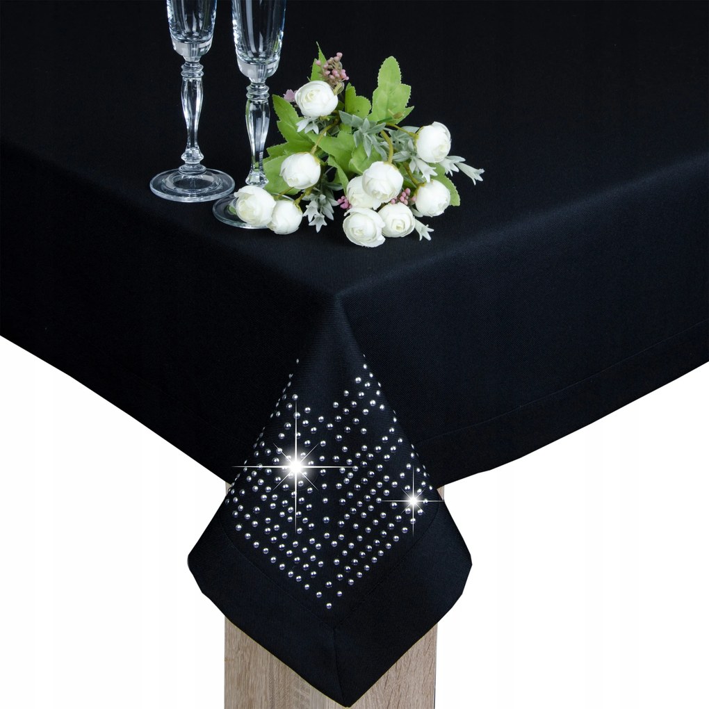 abrosz Panama Decor strasszok 220x140 fekete