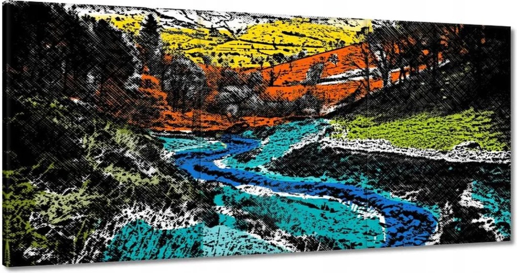 Festmények 180x90 Hegyi táj Tájkép