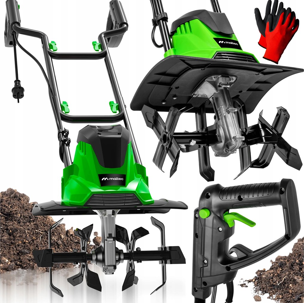 Erős Elektromos Talajlazító Talajművelő Kultivátor 1500W 36CM