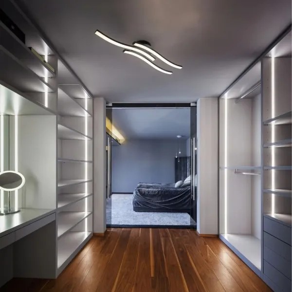 LED Mennyezeti lámpa 3xLED/6W/230V 2700K fekete