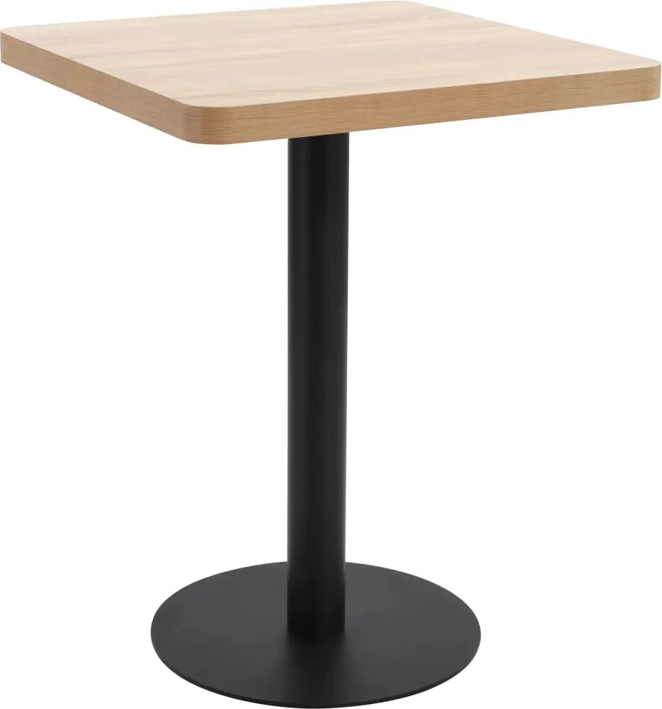 vidaXL világosbarna MDF bisztróasztal 60 x 60 cm