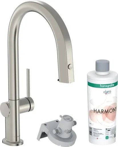 Mosogató csaptelep Hansgrohe Aqittura leeresztőszelep nélkül rozsdamentes acél 76800800