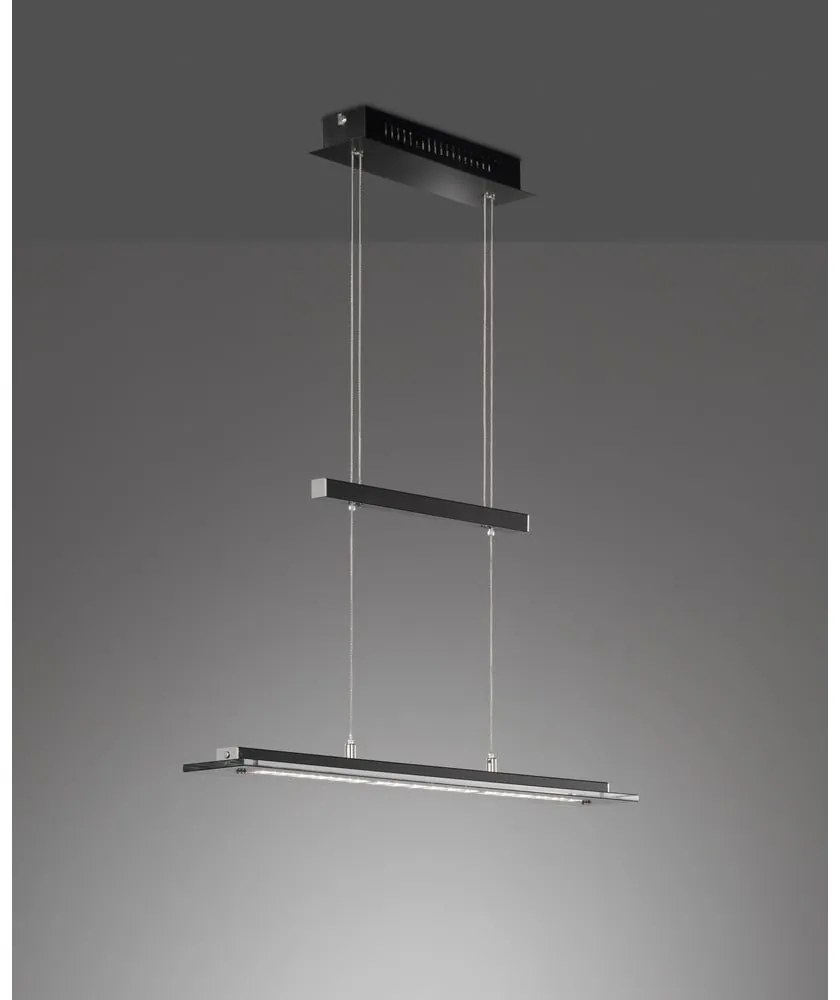 Fekete fém LED dimmelhető függőlámpa Tenso – Fischer &amp; Honsel