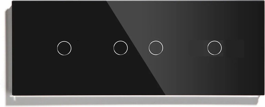 Érintőkapcsoló 1+2+1 Wifi Tripla 3K Üveg Tuya Smart Life