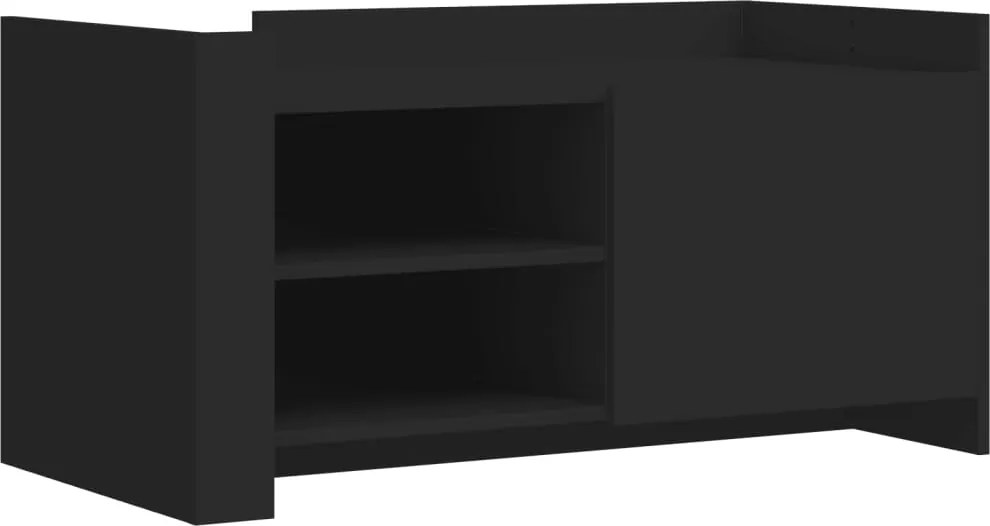 vidaXL fekete szerelt fa dohányzóasztal 100 x 50 x 50 cm