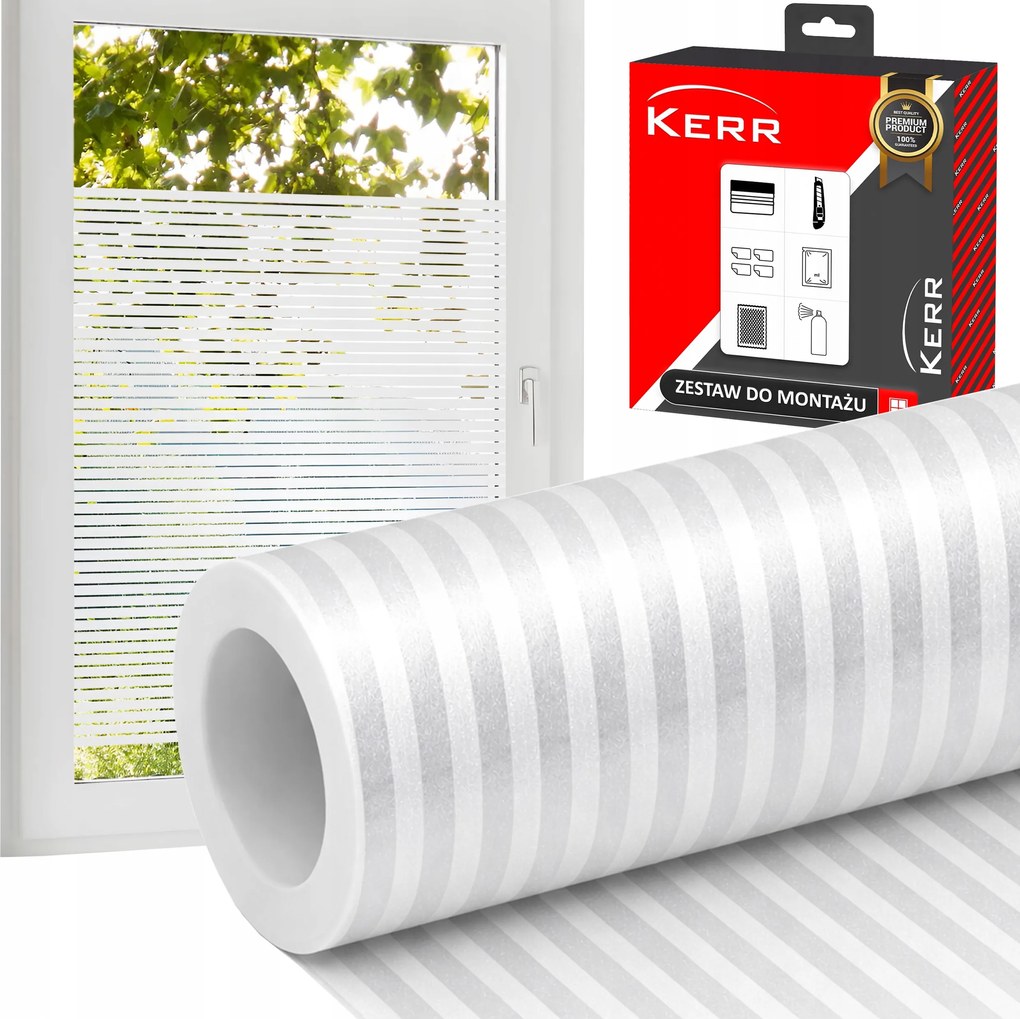 Ablakfólia Dekoratív Dér 122x100 Csíkos Öntapadós Ablaküveg