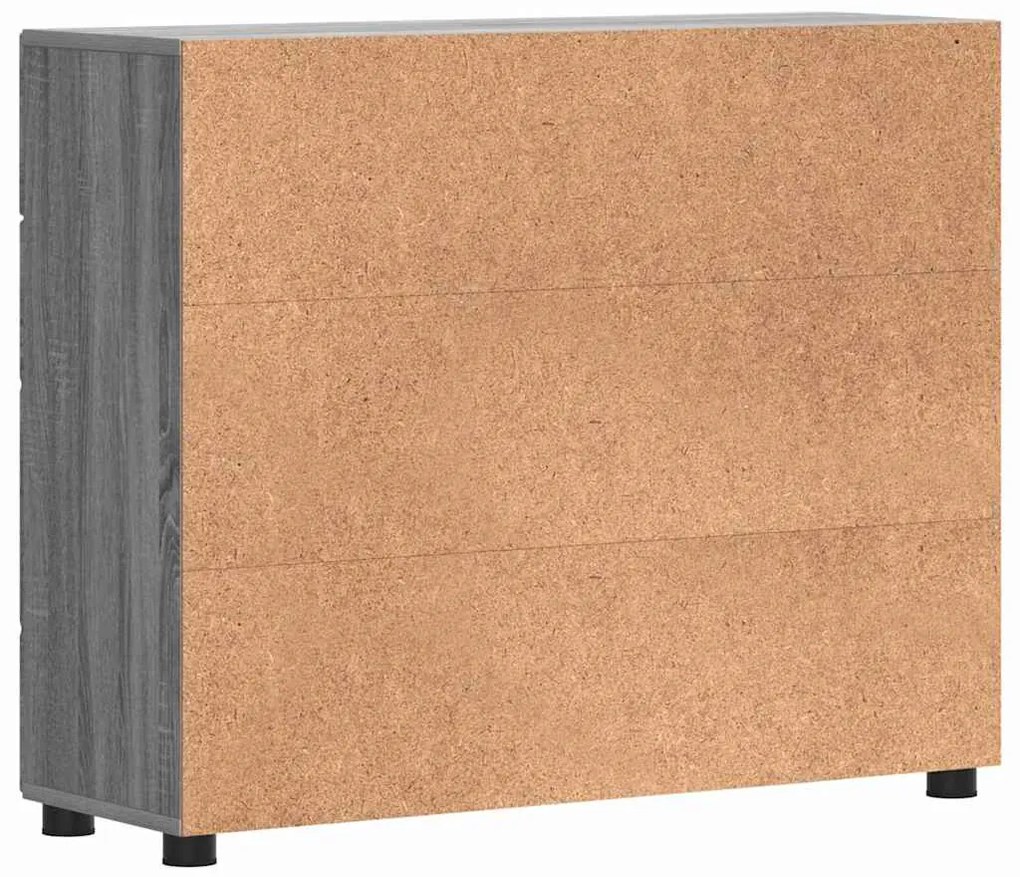 Széf fiókkal ajtóval Szürke sonoma 88.5 x 30.5 x 73 cm Faanyag