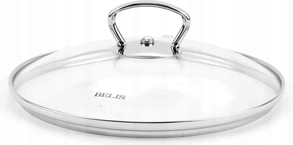 14 cm átmérőjű üvegfedő rozsdamentes acél fogantyúval