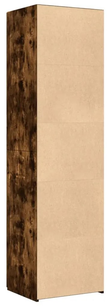 füstös tölgy színű szerelt fa magasszekrény 50x42,5x185 cm