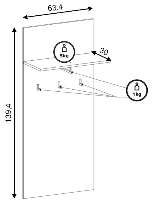 Fali fogas Craft Tobacco színben – BILBAO BL21