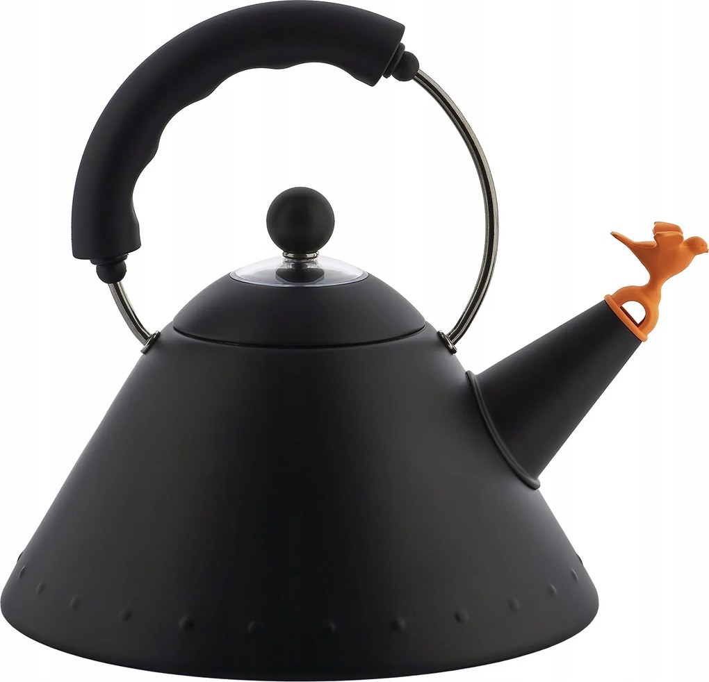 Alessi 9093 Vízforraló Madársíppal 2 l Matt fekete Limitált