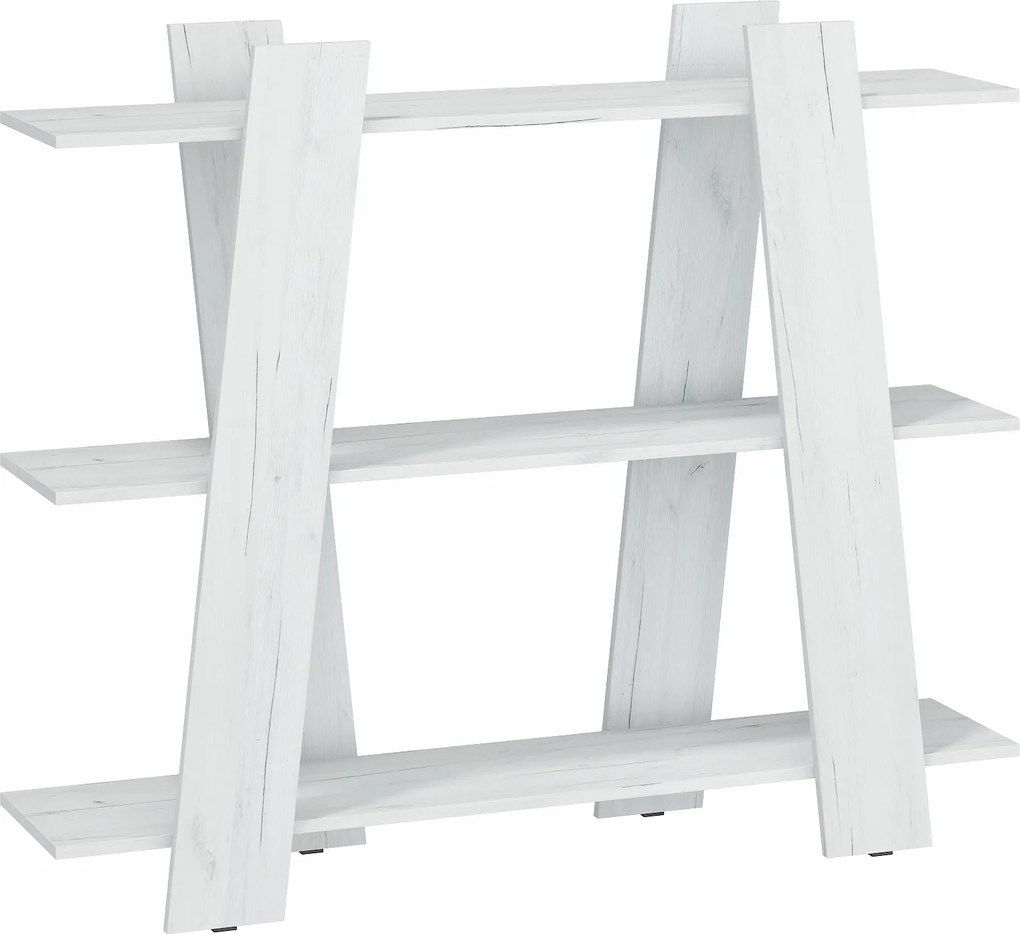 Álló könyvespolc Via 03 létra 130 cm craft fehér