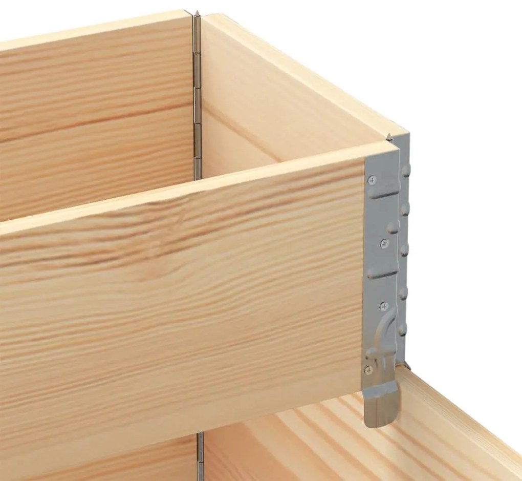 3 szintes tömör fenyőfa magaságyás 120 x 80 cm