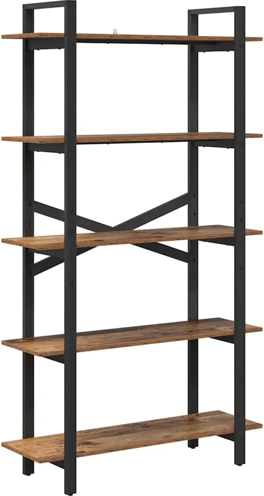 vidaXL Könyvespolc Öreg fa 100 x 33,5 x 178 cm Faanyag