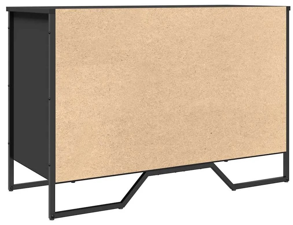 fekete szerelt fa cipőszekrény 90 x 38 x 61,5 cm