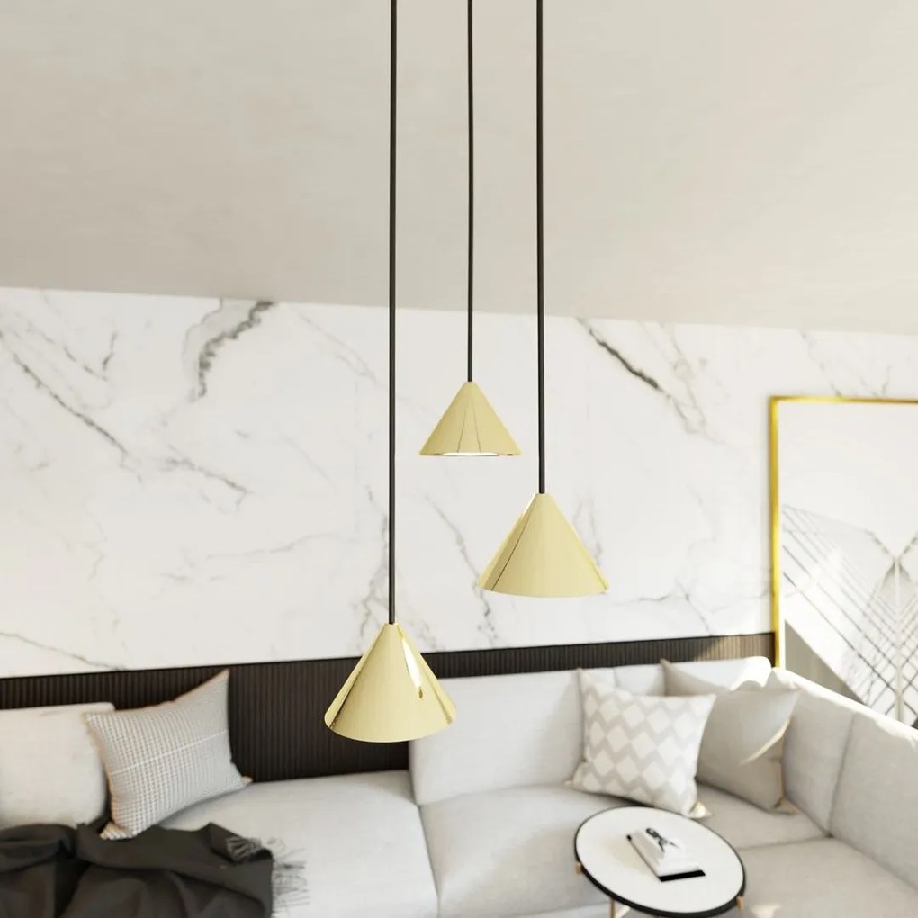 Emibig modern függeszték elit fekete arany emi1329/3prem