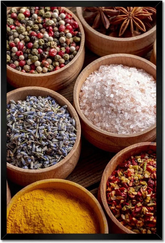 Poszter keretben 40x60 Só Ánizs Fahéj kurkuma