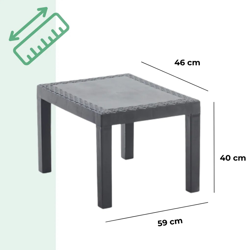 Kerti garnitúra AKITA, 3 részes, antracit színben I.P.A.E-Progarden