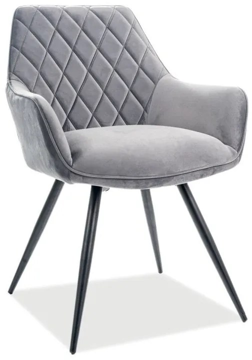 Linea Velvet karosszék szürke