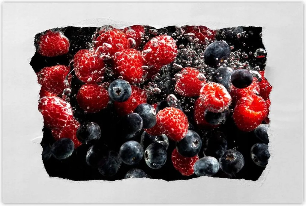 Poszter 60x40 Áfonya és málna víz