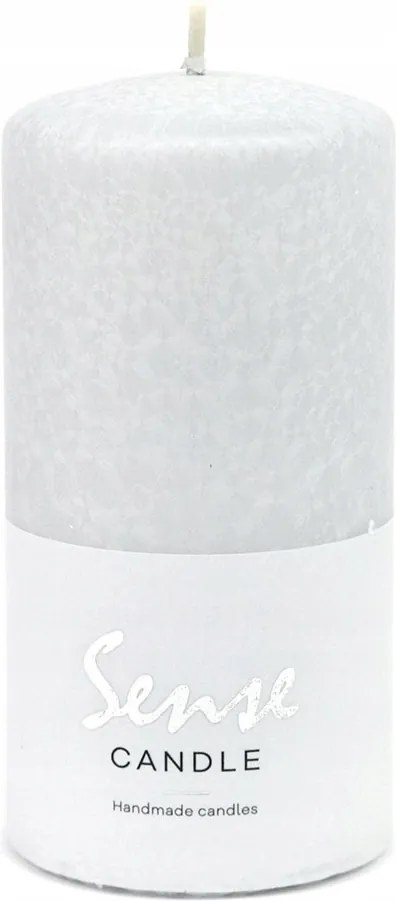 Ezüst Gyertya Sense Henger 10x7cm Díszített