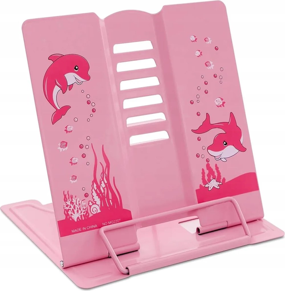 Könyvtartó állvány olvasó állvány Fém rózsaszín Delfin tablet állvány