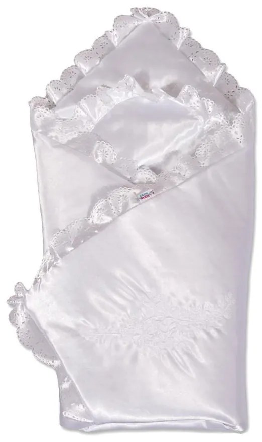 Szatén pólya csipkével New Baby