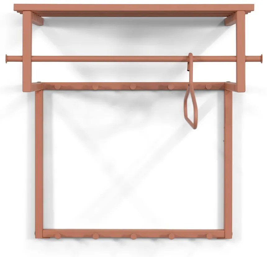 Lazacszínű fém fali fogas polccal 76 cm Rizzoli – Spinder Design