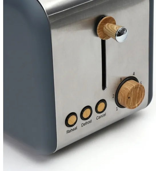 Kenyérpirító két lyukkal 900W/230V rozsdamentes acél/szürke