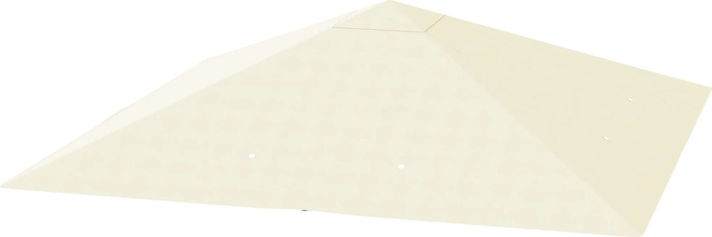 Outsunny Kerti Pavilon Fedező 3x3m 8 Leeresztő Lyukkal, Oxford Szövet Napernyő 600D Vízálló 370g/m², UV30+, Krémfehér | Aosom