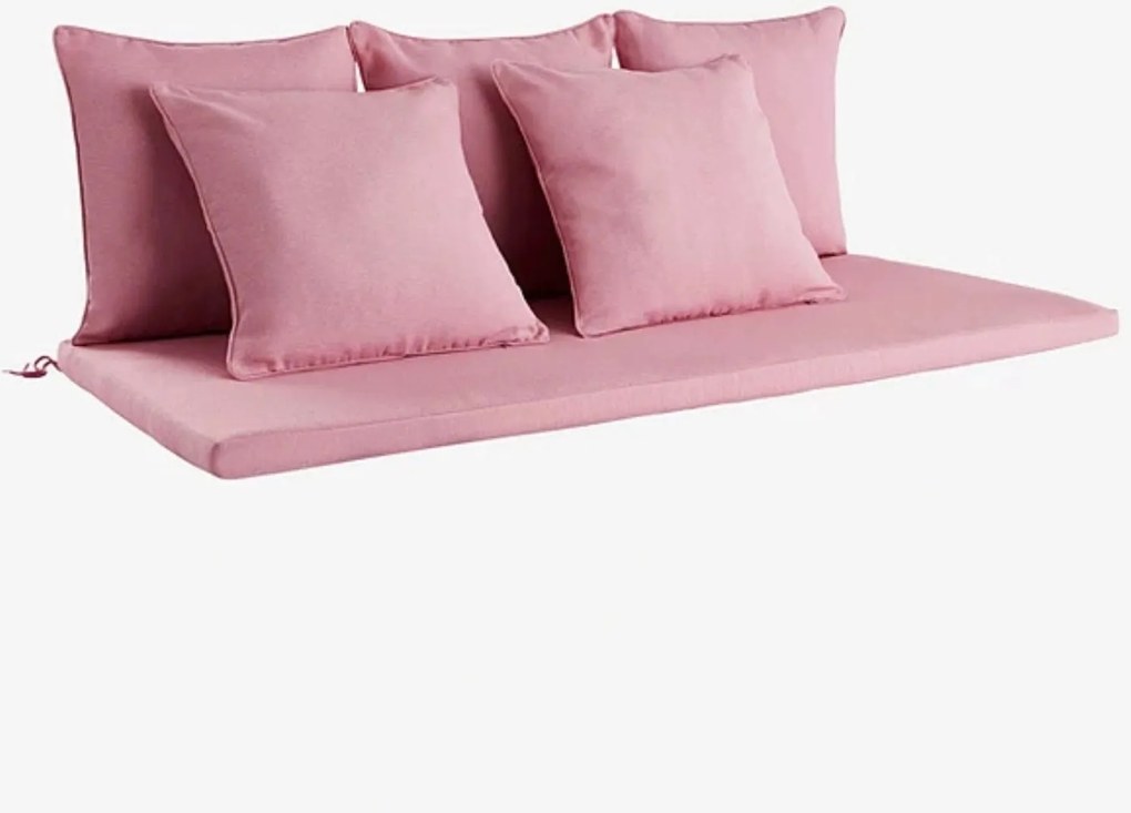 Kerti párna szett ülőfelület rózsaszín Jotex 143 x 64 cm