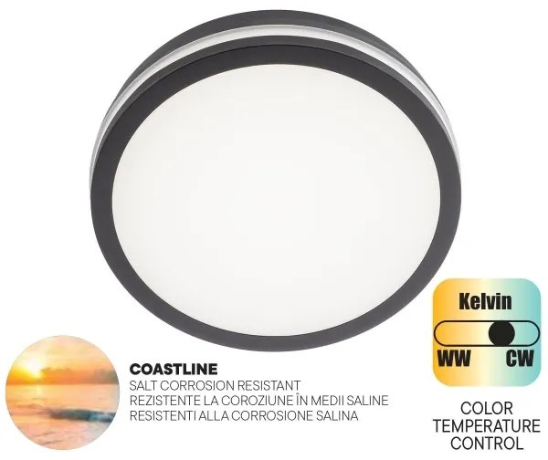 Redo 90286 - LED Kültéri lámpa ISOLA LED/24W/230V 3000/4000/6500K IP54