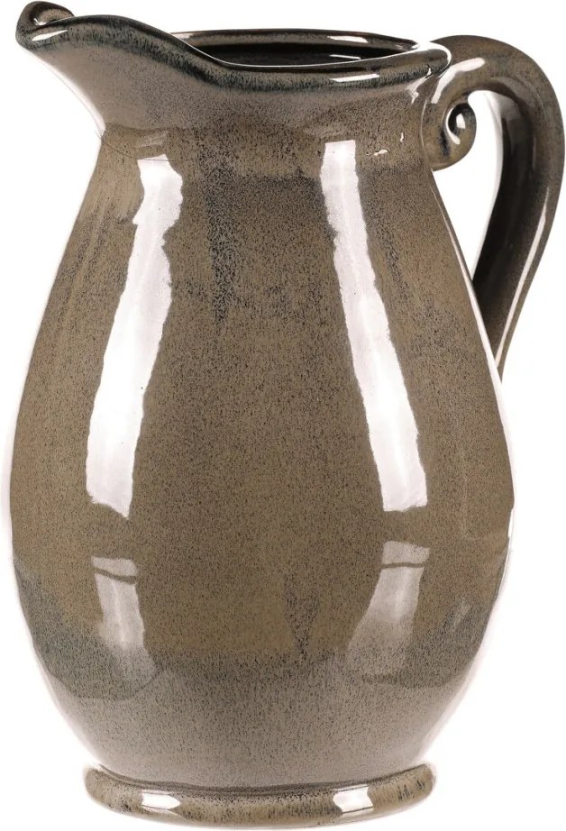 Kerámia váza kancsó formájú, nagy, szürke
