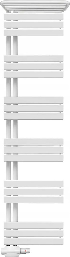 Fürdőszobai radiátor dekoratív létra 1840x500 fehér Duoplex és polc