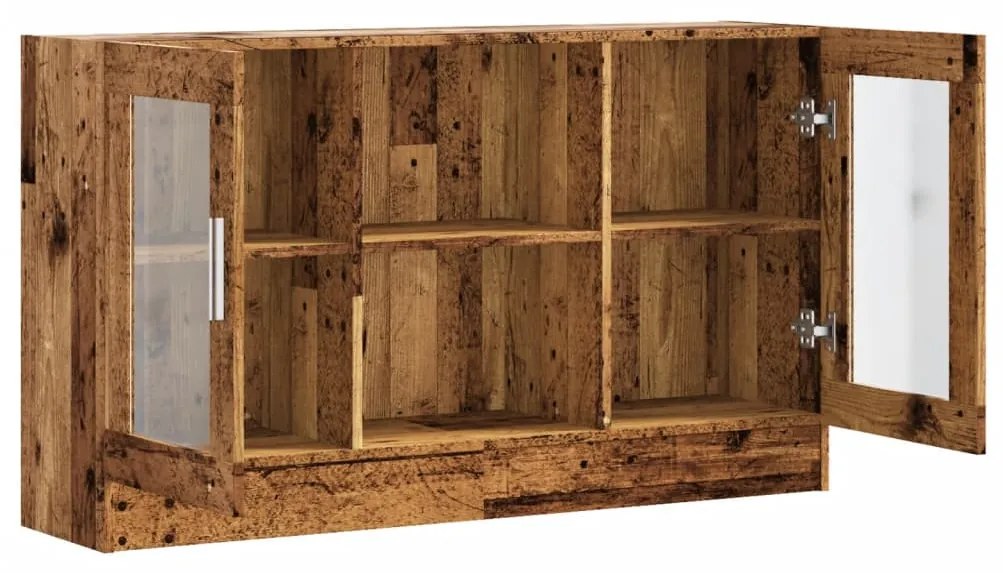antik fa színű szerelt fa tálalószekrény 120 x 30,5 x 70 cm